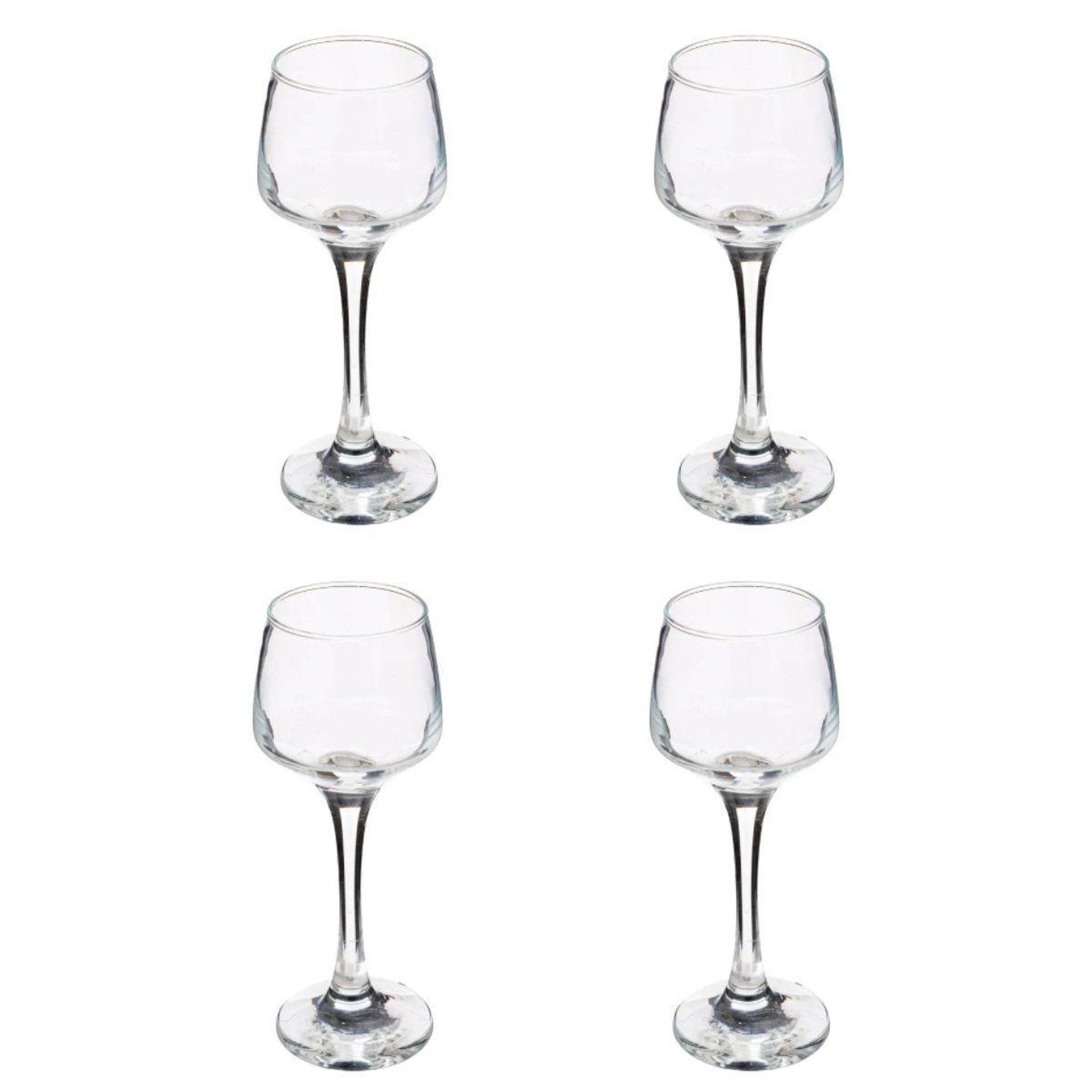 SECRET DE GOURMET Lot de 4 verres à liqueur  elaya  9cl transparent