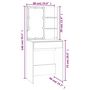 Voir la diapositive 6 : VIDAXL Coiffeuse a LED avec armoire Chene sonoma Bois d'ingenierie