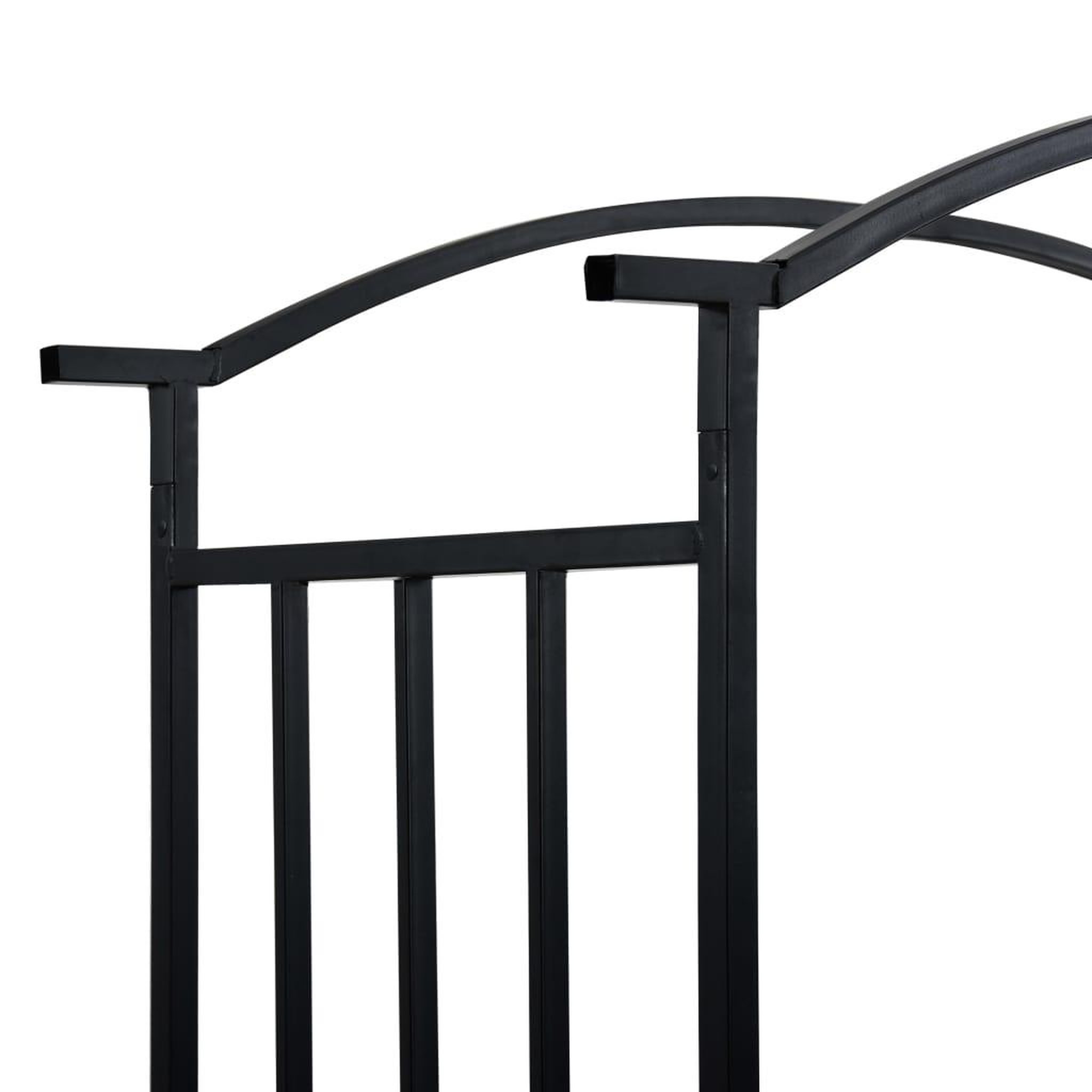 Voir la diapositive 5 : VIDAXL Voute de jardin avec banc Noir 128x50x207 cm Fer