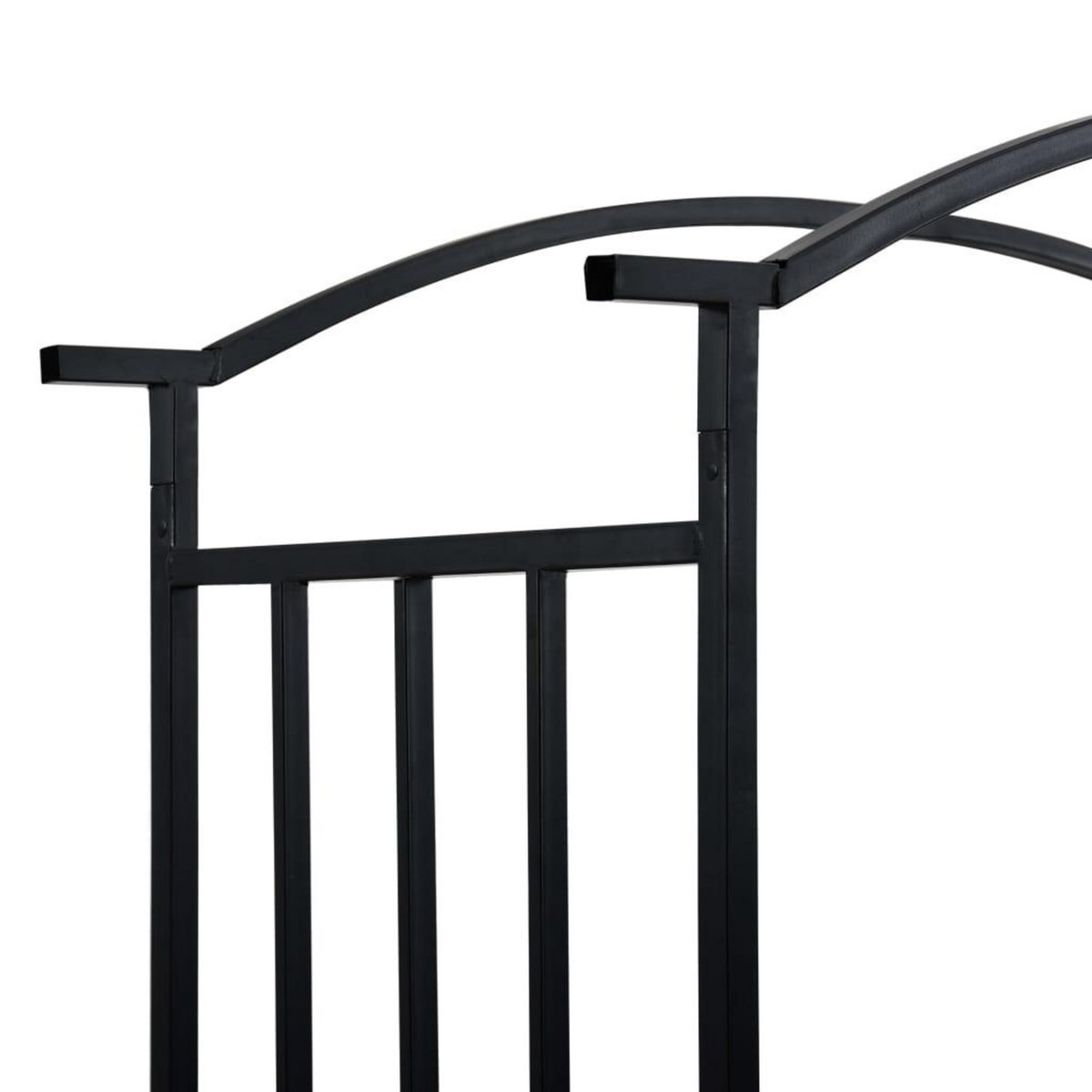 VIDAXL Voute de jardin avec banc Noir 128x50x207 cm Fer