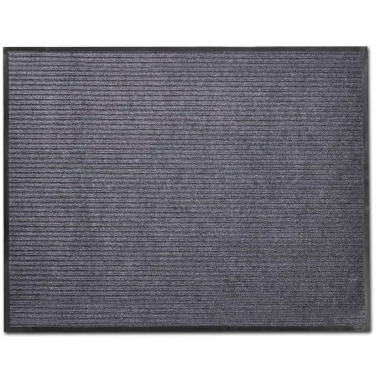 VIDAXL Tapis d'entree PVC Gris 90 x 150 cm