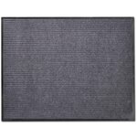 VIDAXL Tapis d'entree PVC Gris 90 x 150 cm