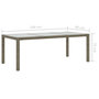 Voir la diapositive 5 : VIDAXL Table de jardin Gris 190x90x75 cm Verre trempe/resine tressee