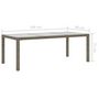 Voir la diapositive 5 : VIDAXL Table de jardin Gris 190x90x75 cm Verre trempe/resine tressee