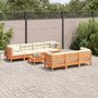 Voir la diapositive 3 : VIDAXL Salon de jardin 8 pcs avec coussins marron cire bois pin massif