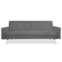 Voir la diapositive 4 : ID MARKET Canapé droit scandinave 3 places convertible LARS gris