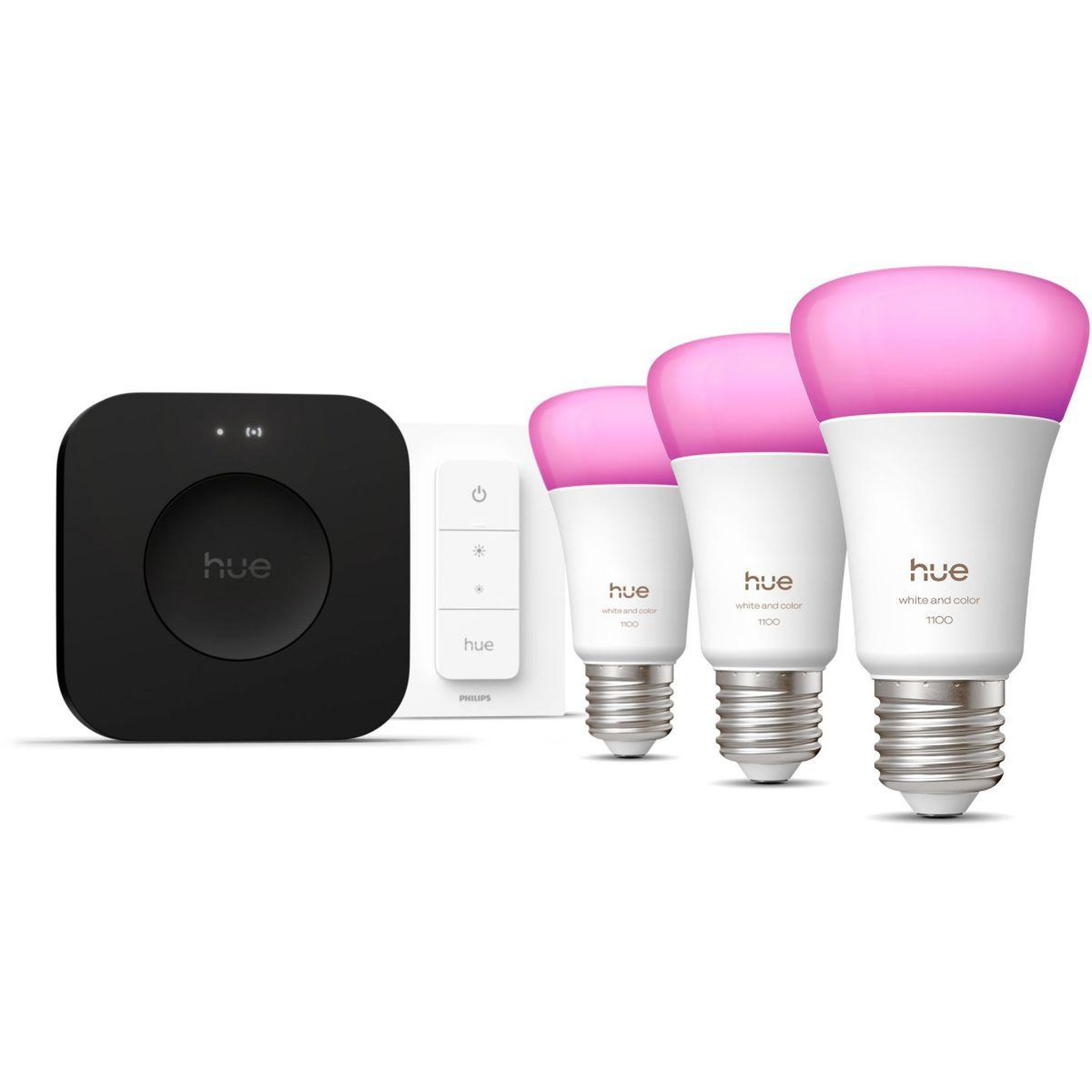 Voir la diapositive 2 : PHILIPS HUE Pack 3/E27 White&Color Ambiance+Pont+TLC