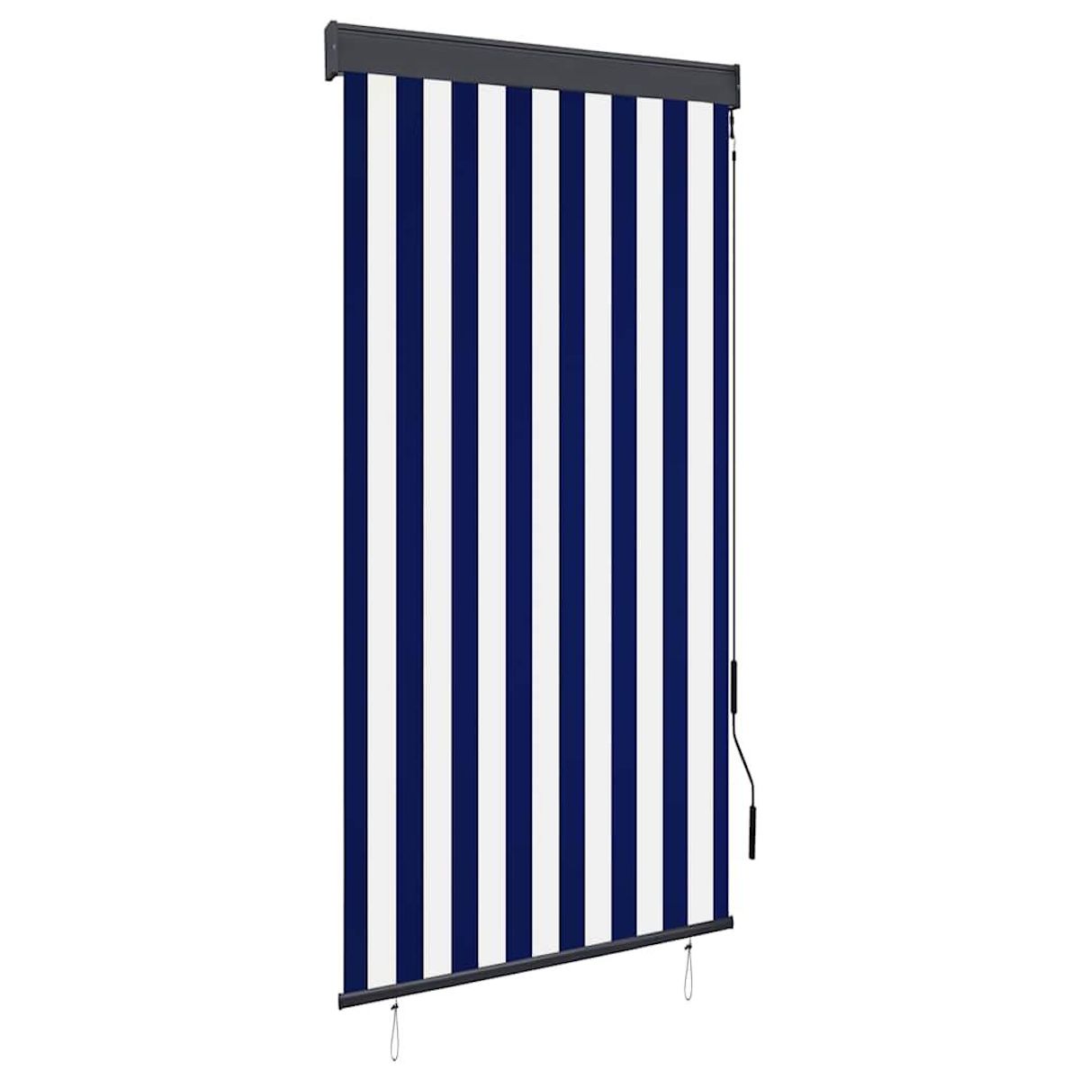 VIDAXL Store roulant d'exterieur 80x250 cm Bleu et blanc