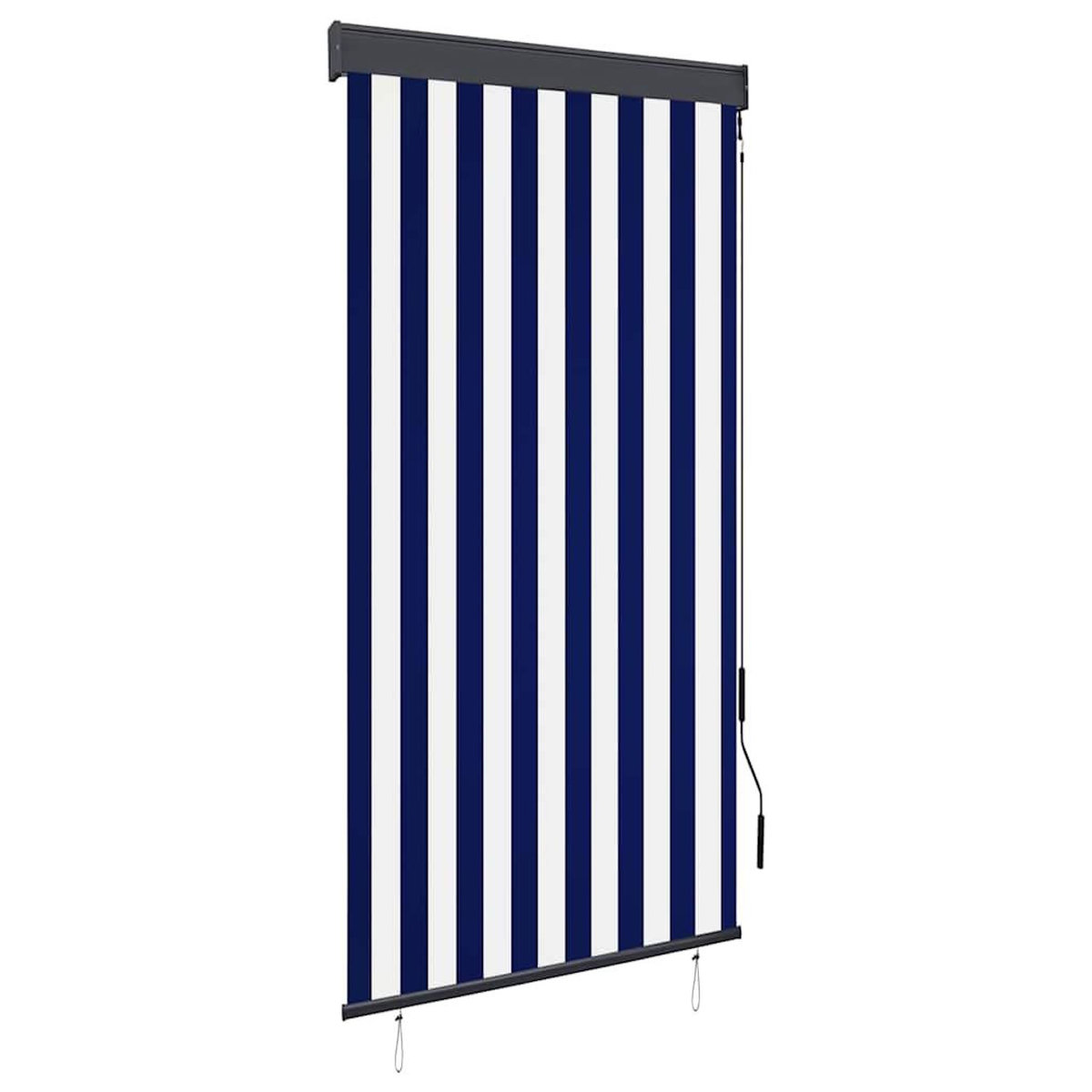 VIDAXL Store roulant d'exterieur 80x250 cm Bleu et blanc