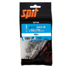 SPIT Lot de 4 goujons a bague acier SPIT, Diam.10 x L.70 mm