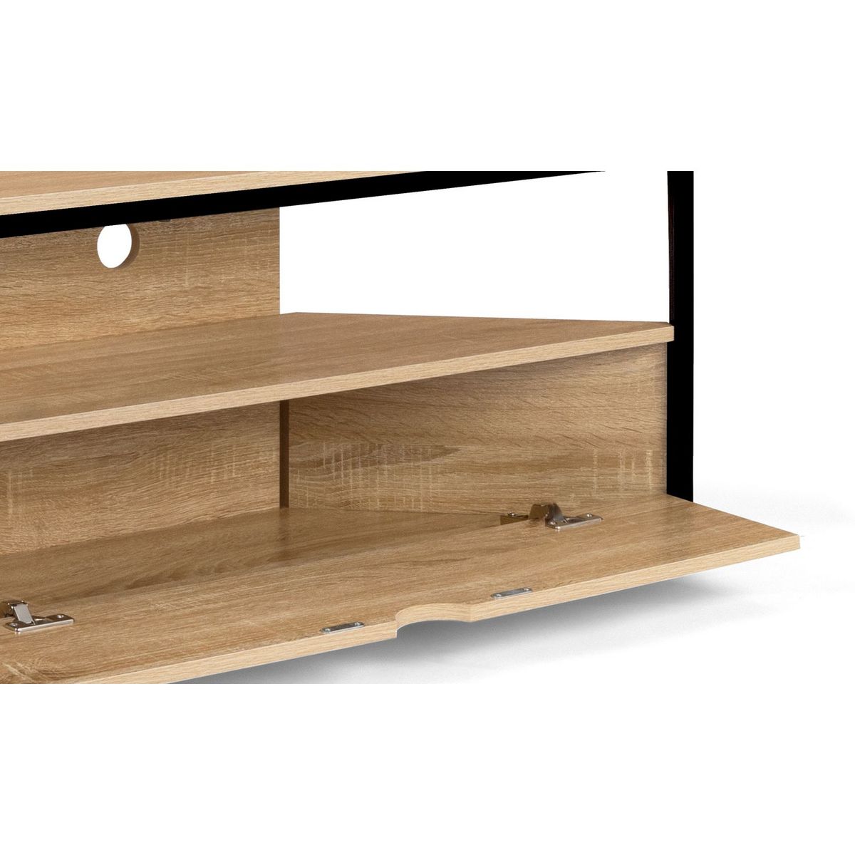 Meuble TV d'angle 1 tiroir 1 niche L100 cm HOUSTON