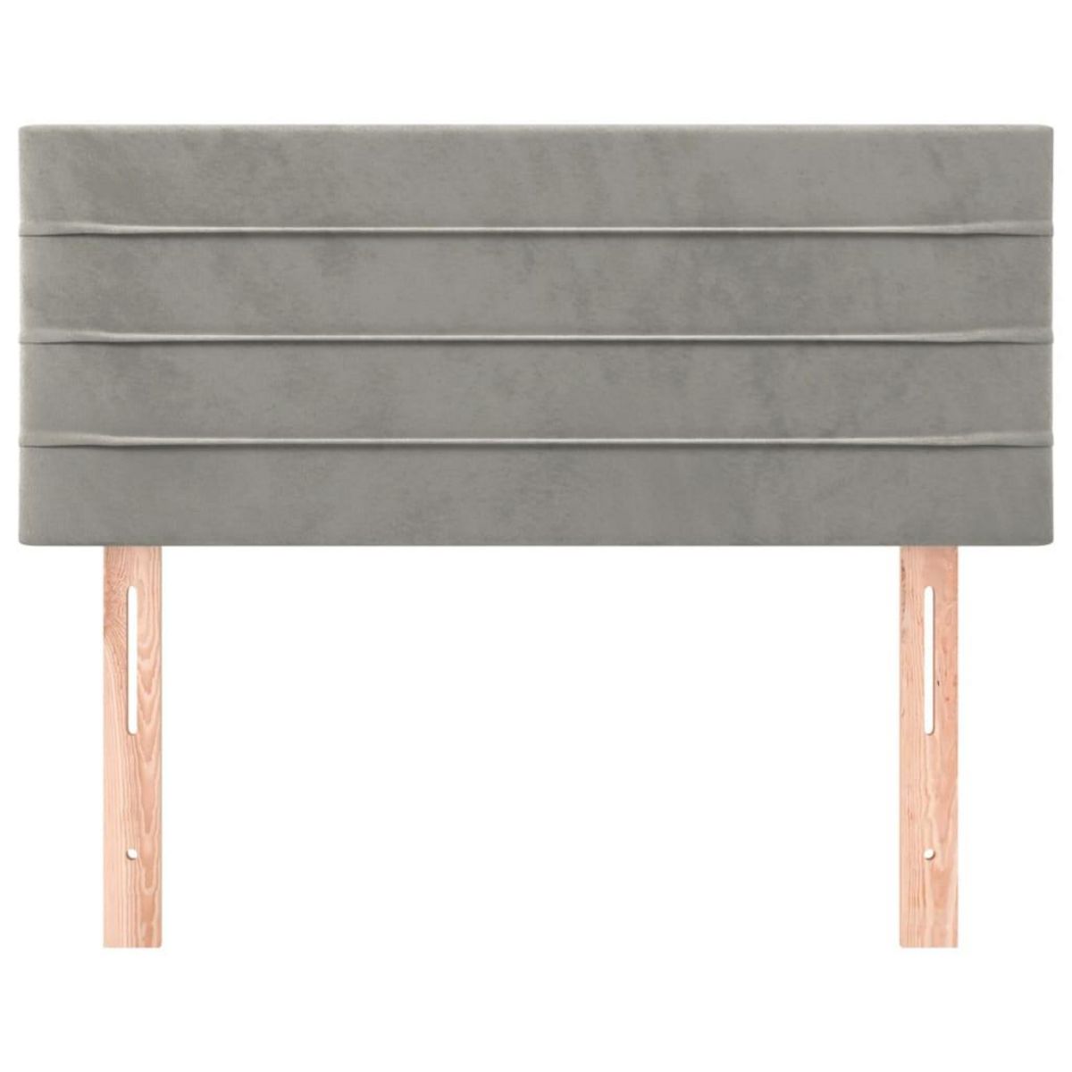 VIDAXL Tete de lit Gris clair 100x5x78/88 cm Velours