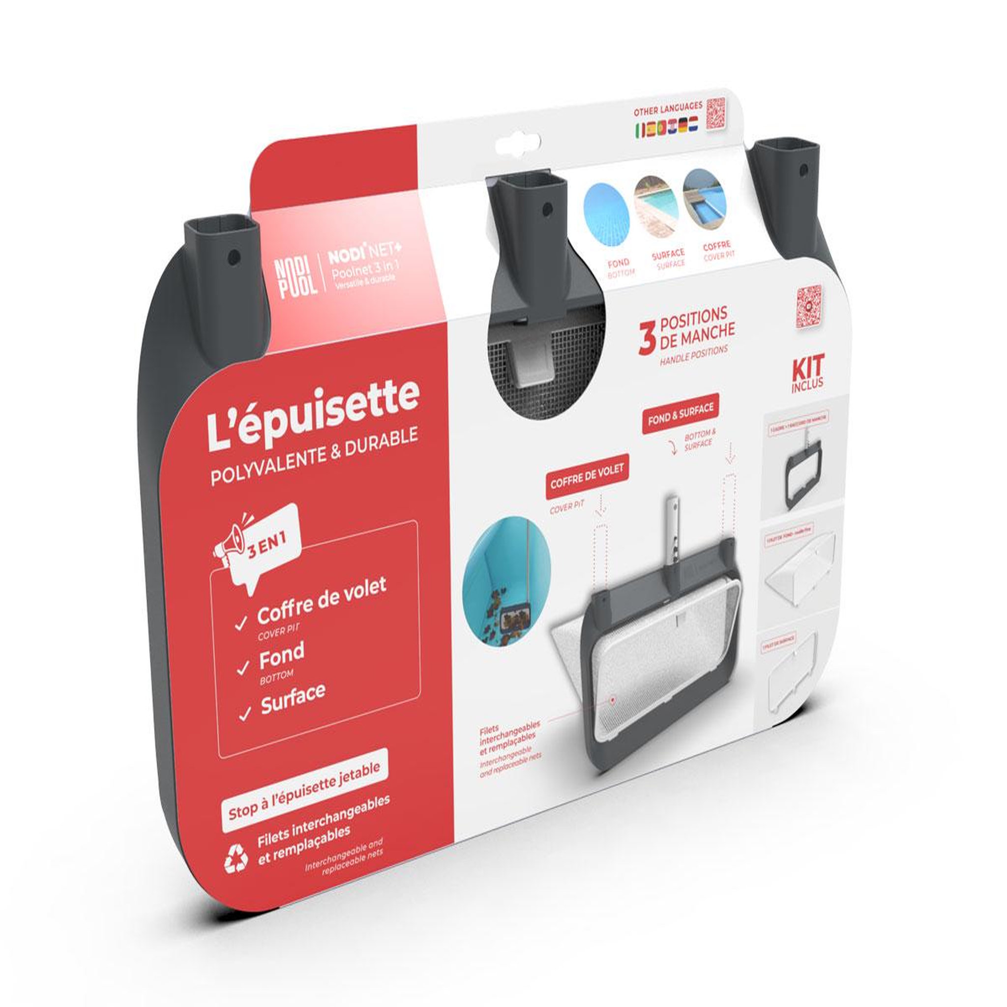JARDIDECO Epuisette 3 en 1 nodi net - nodipool