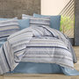 Voir la diapositive 2 : Home collection Parure housse de couette 100% coton 57 fils imprimé Terrina bleu