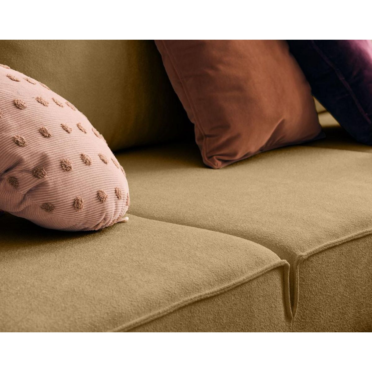 LISA DESIGN Charlie - canapé panoramique en u 7 places - convertible avec coffre - en tissu