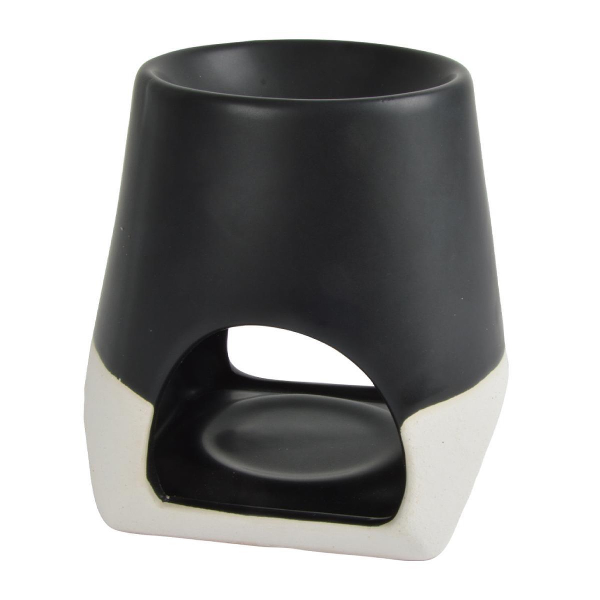 HOMEA Brûle parfum en céramique  irène  10cm noir