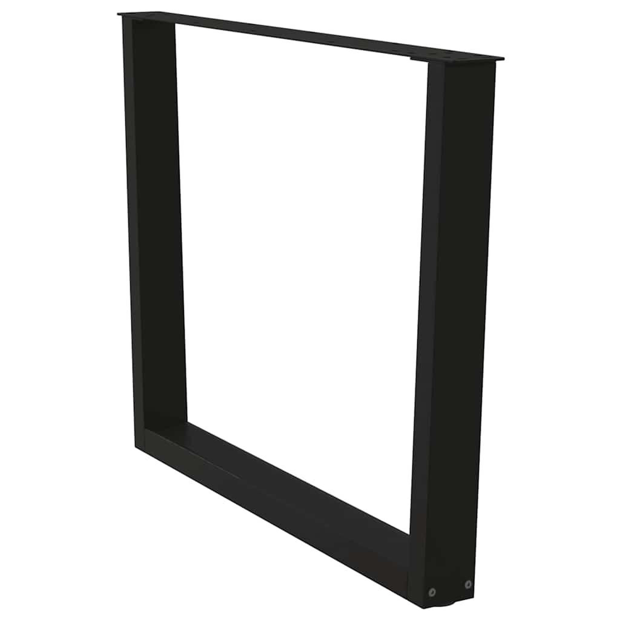 Voir la diapositive 4 : VIDAXL Pieds de table a manger forme de V 2 pcs noir 100x(72-73,3) cm