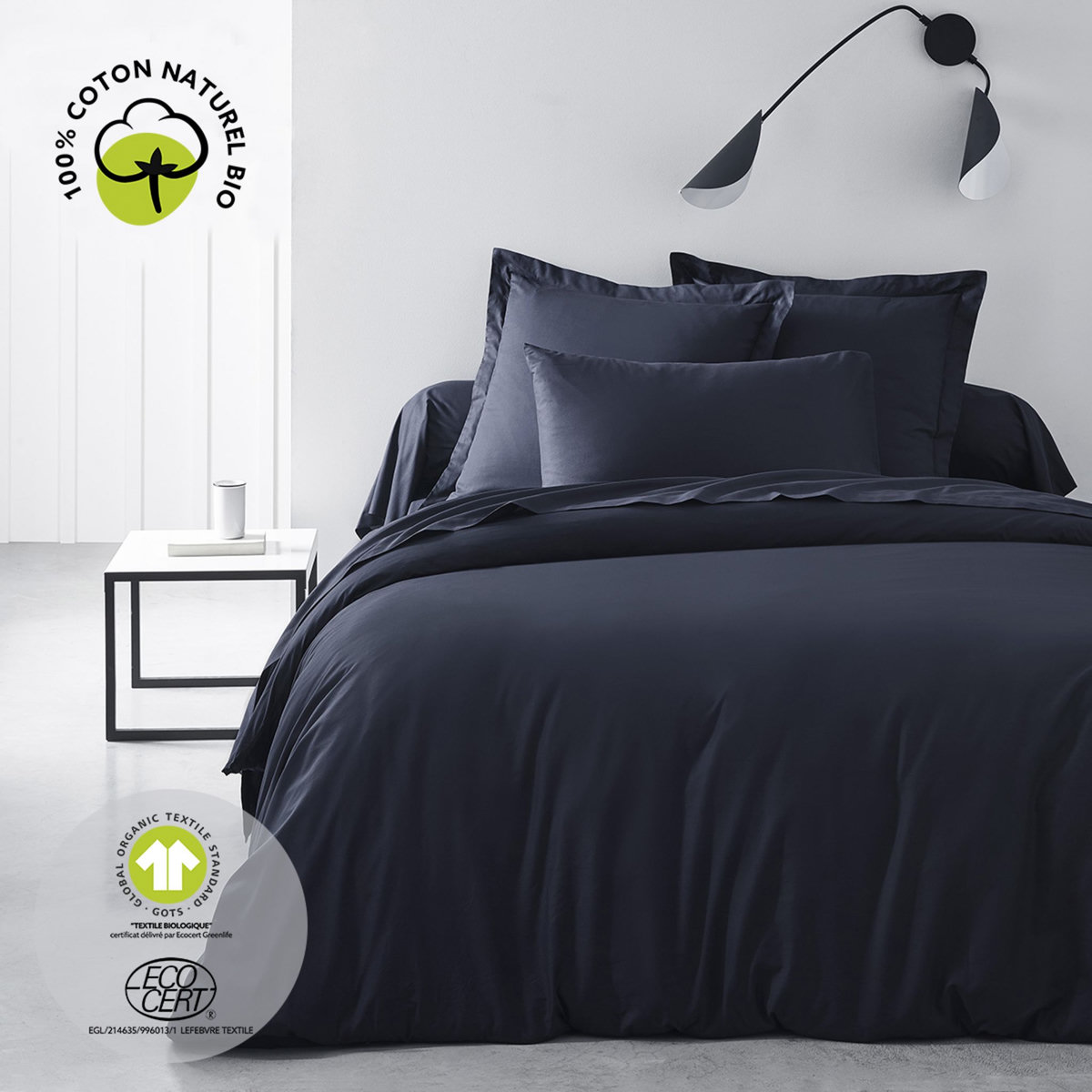 TODAY Drap housse uni en Coton 57 fils ORGANIC