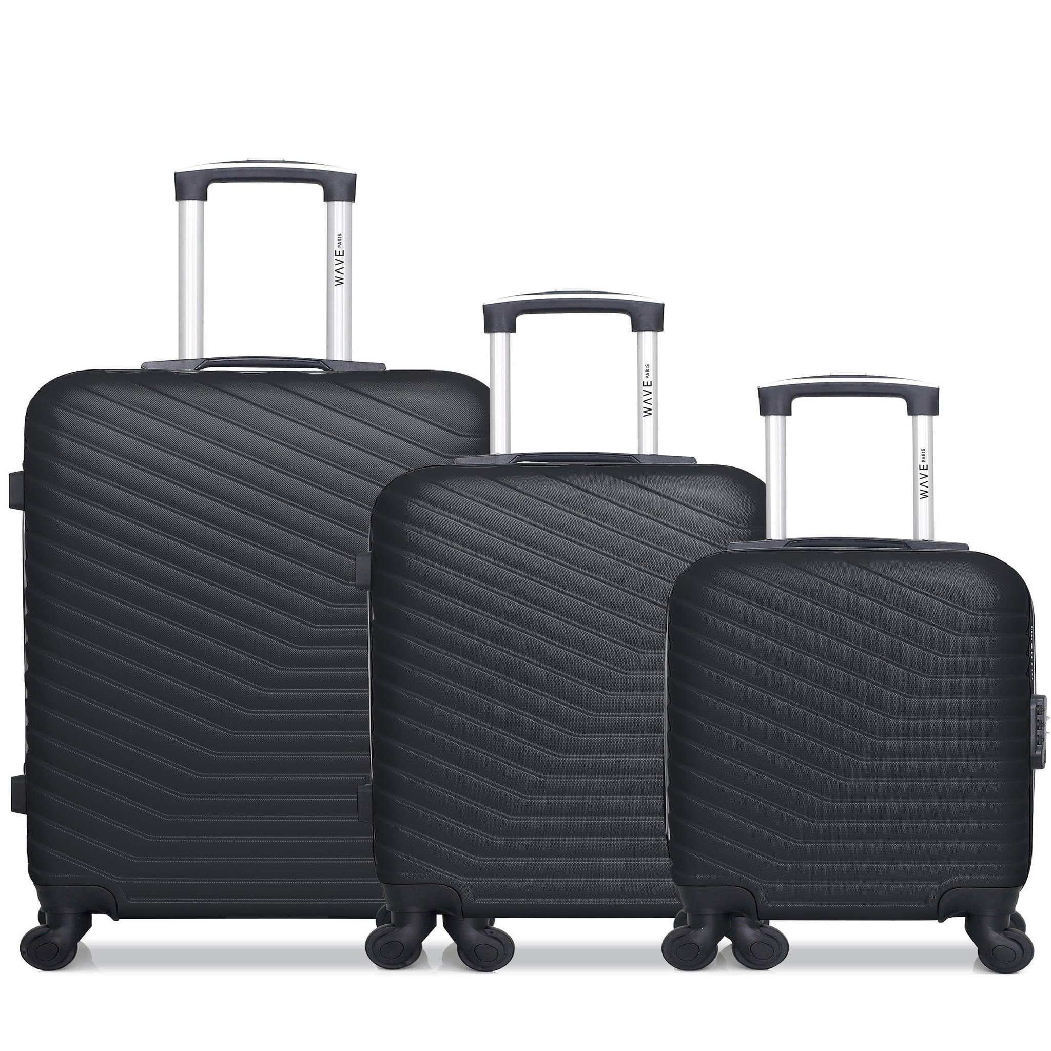WAVE PARIS Wave paris - lot de 3 - valise weekend, valise cabine et valise cabine xxs lena. Coloris disponibles : Bleu, Gris