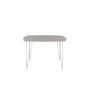 Voir la diapositive 3 : Table de séjour carrée pieds fil métal blanc L115cm GIN 