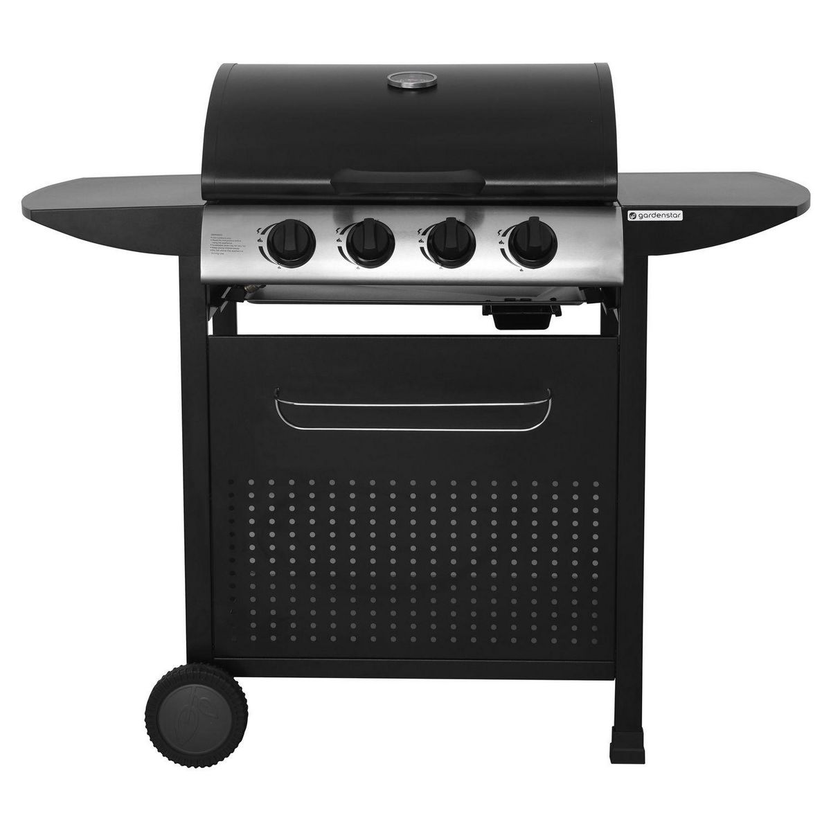 GARDENSTAR Barbecue gaz - 4 brûleurs - Acier