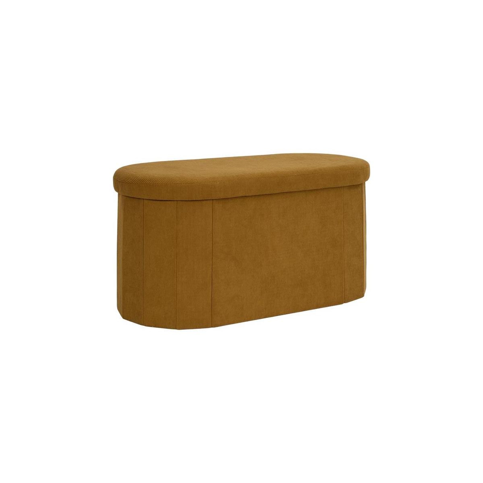 The Home Deco Factory Banc coffre pliable côtelé  jules  76cm jaune