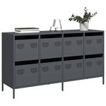 VIDAXL Buffet anthracite 135x39x73,5 cm acier lamine a froid