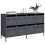 Voir la diapositive 1 : VIDAXL Buffet anthracite 135x39x73,5 cm acier lamine a froid