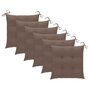 Voir la diapositive 4 : VIDAXL Chaises a manger d'exterieur lot de 6 et coussins Acacia massif