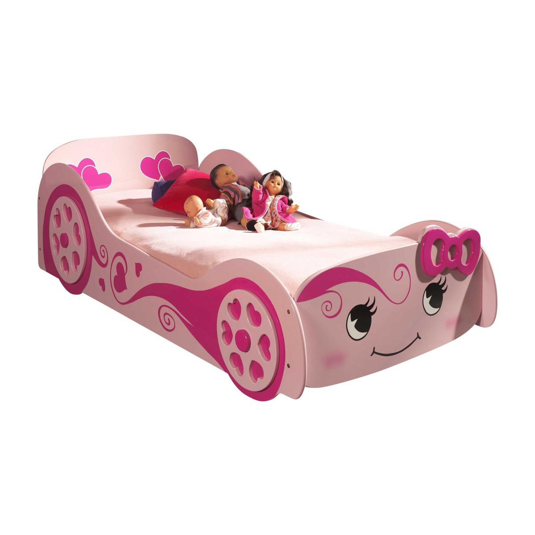 Paris Prix Pack - lit enfant & matelas  love  90x200cm rose