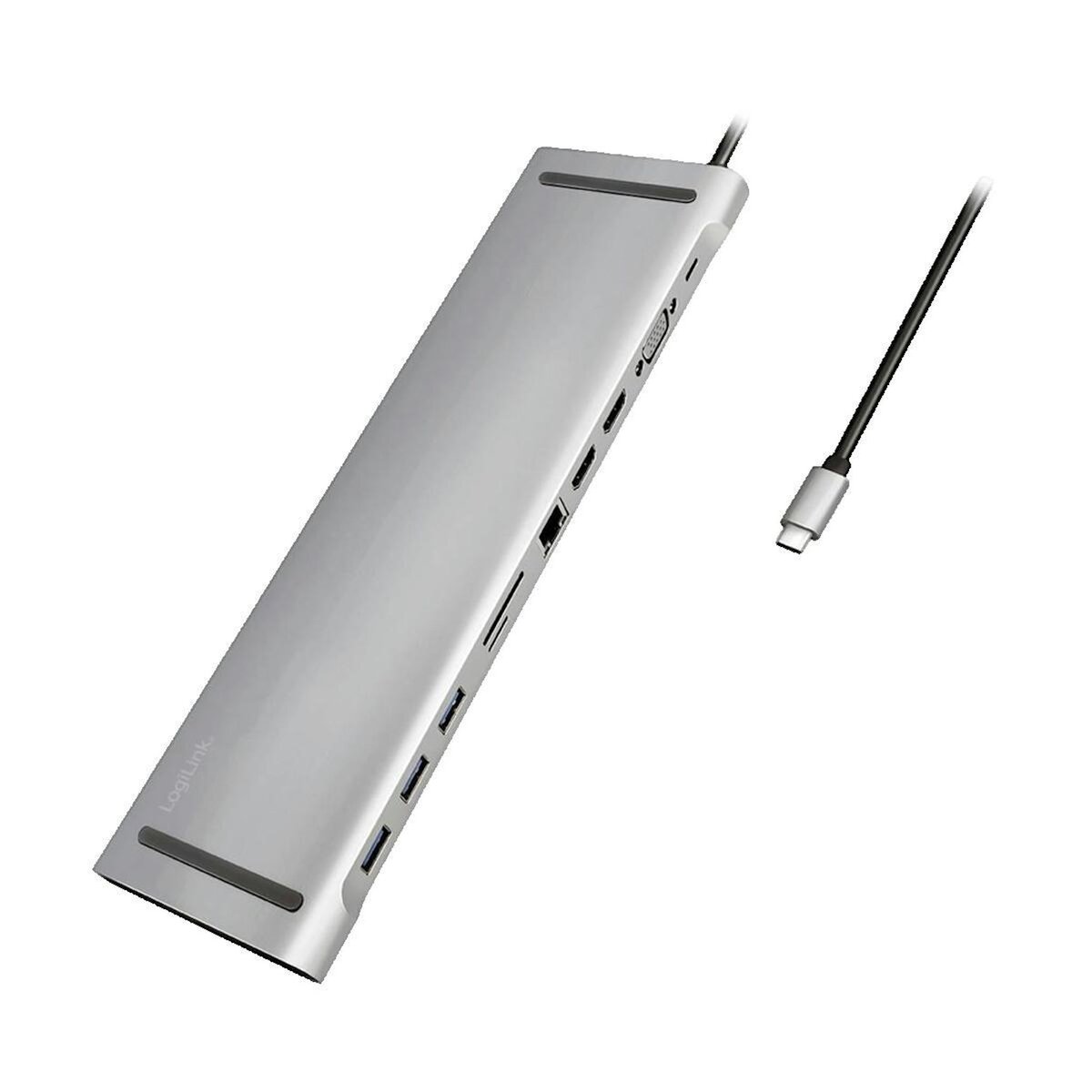 LOGILINK Station d'accueil LogiLink UA0373 USB-C 3.2 Gen 1 argenté