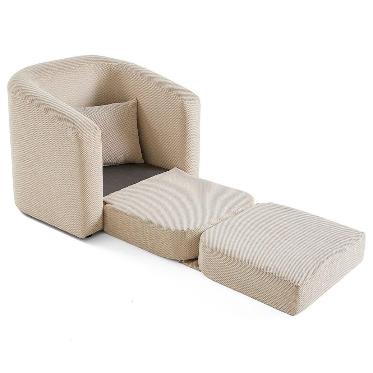 BEST MOBILIER Nuvia - canapé convertible déplimousse 1 place en velours texturé