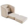 Voir la diapositive 3 : BEST MOBILIER Nuvia - canapé convertible déplimousse 1 place en velours texturé