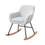 Voir la diapositive 1 : Rendez vous déco Rocking-chair en tissu bouclé blanc-Isola