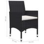 Voir la diapositive 6 : VIDAXL Ensemble a manger de jardin 7 pcs Noir