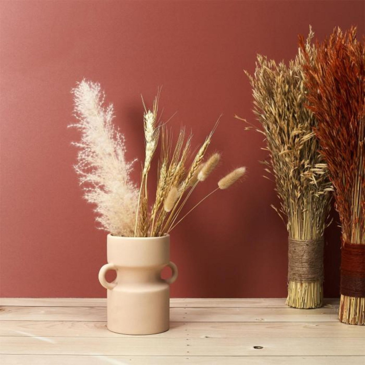 Paris Prix Vase avec Anse Déco  Arty  15cm Beige Nude