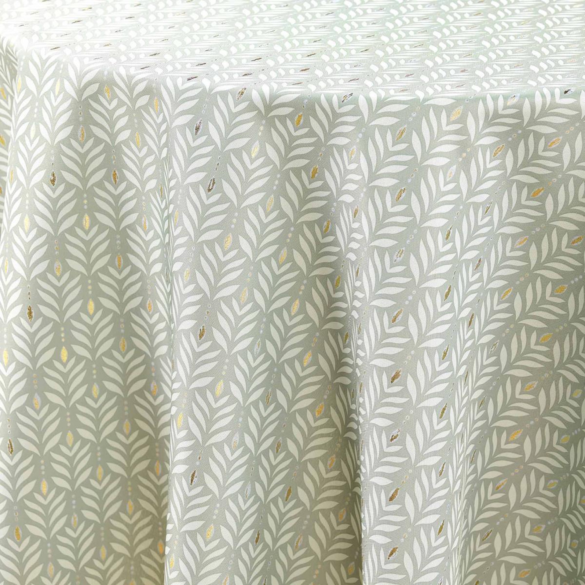 Voir la diapositive 3 : Douceur d'Intérieur Nappe ronde imprimé  piana  180cm sauge
