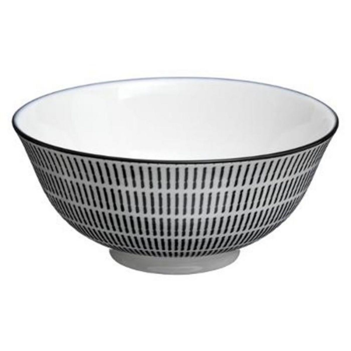 SECRET DE GOURMET Lot de 6 Bols Porcelaine  Lunis  15cm Noir