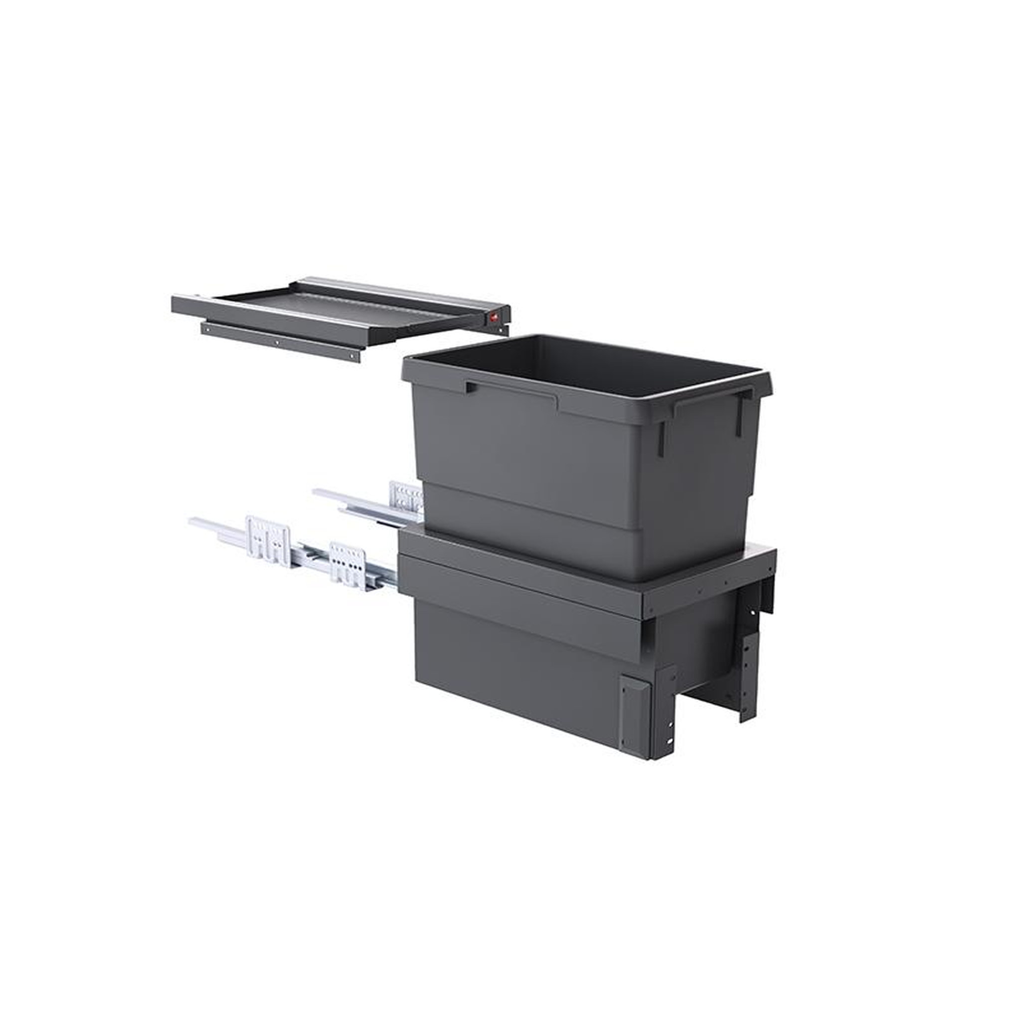 HAILO Poubelle de cuisine coulissante encastrable 30l hailo cargo synchro