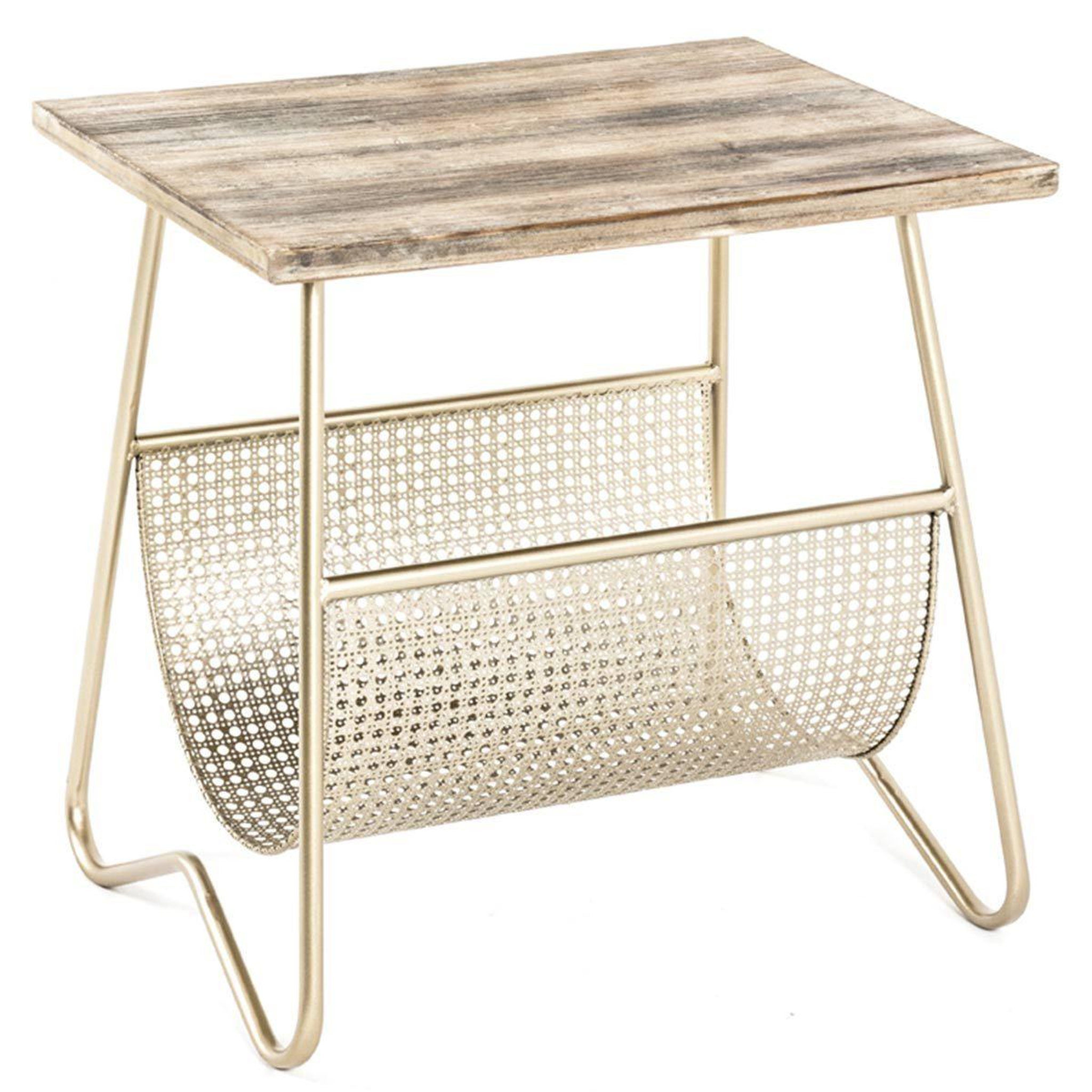 Paris Prix Table d'Appoint Design  Porte Revues  51cm Or