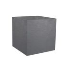 Eda Jardinière carrée Volcania effet pierre 49,5 x 49,5 x 49,5 cm - 57 L - Gris galet - Eda