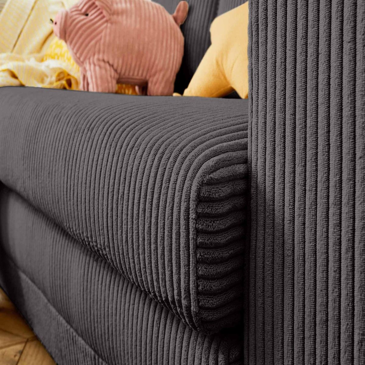 BEST MOBILIER Marilia - canapé 2 places - convertible déplimousse - en velours côtelé