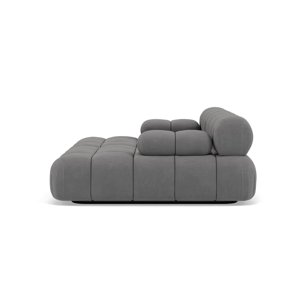 LISA DESIGN Ruby - canapé droit 4 places avec double méridienne - assise profonde - en velours texturé