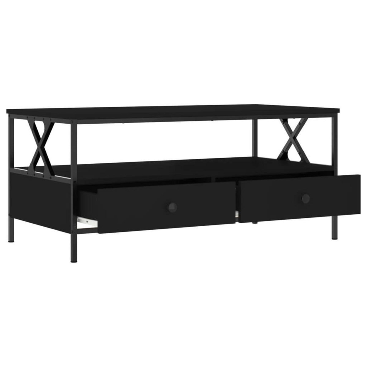 VIDAXL Table basse noir 100x51x45 cm bois d'ingenierie