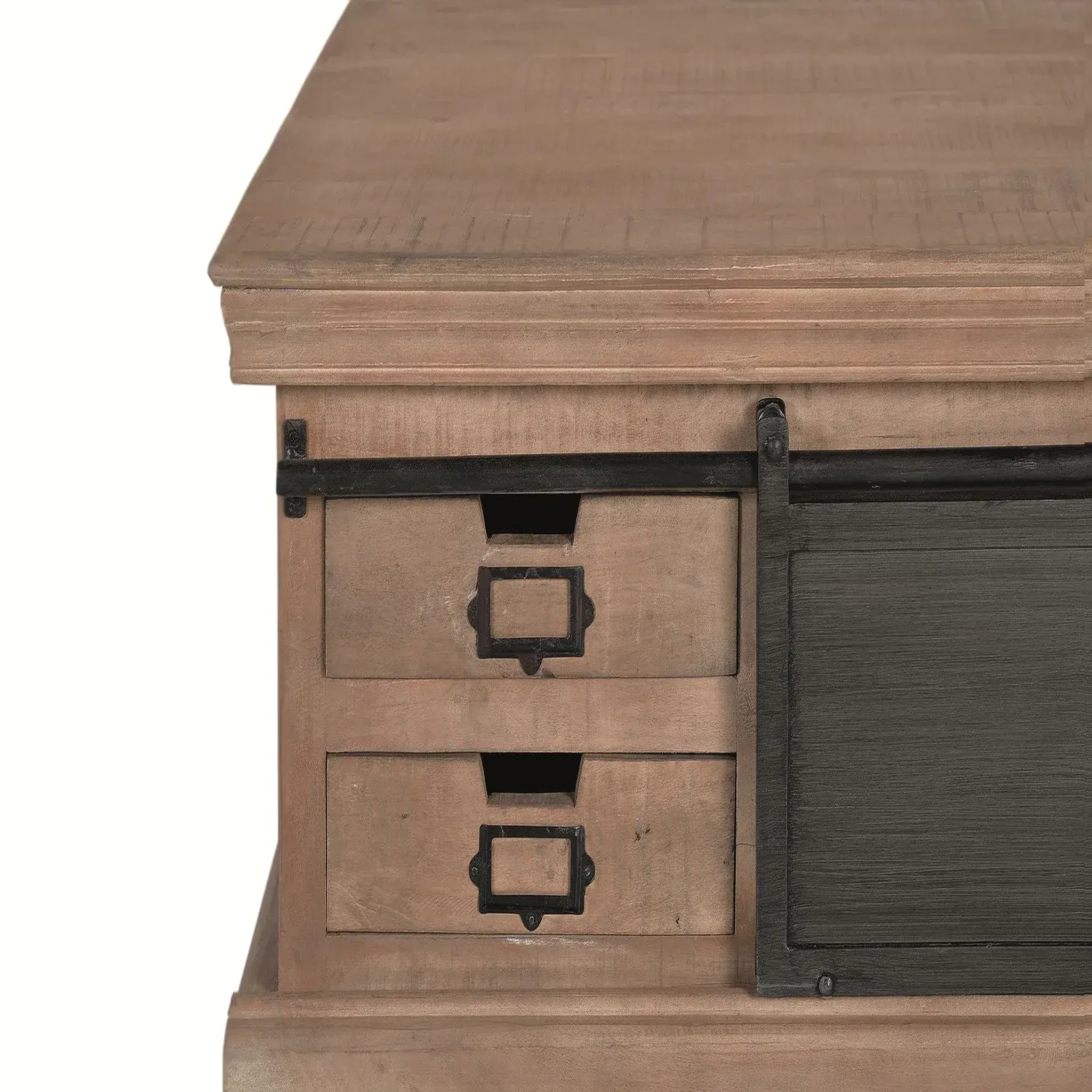 Voir la diapositive 5 : GINER Y COLOMER SL Table basse en bois de manguier 90 cm style industriel moderne