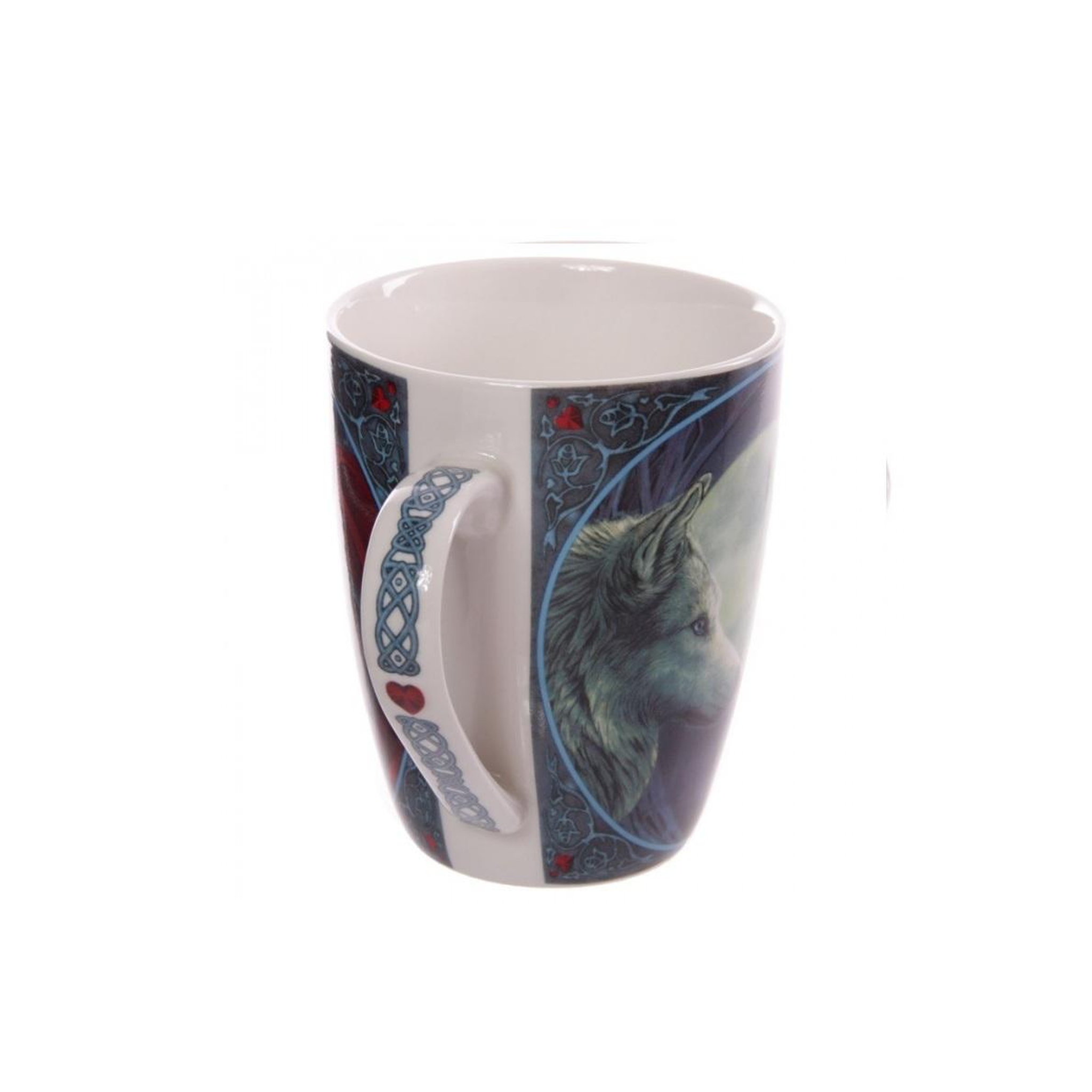 Voir la diapositive 4 : Eden Mug chaperon rouge et loup sous la pleine lune par lisa parker
