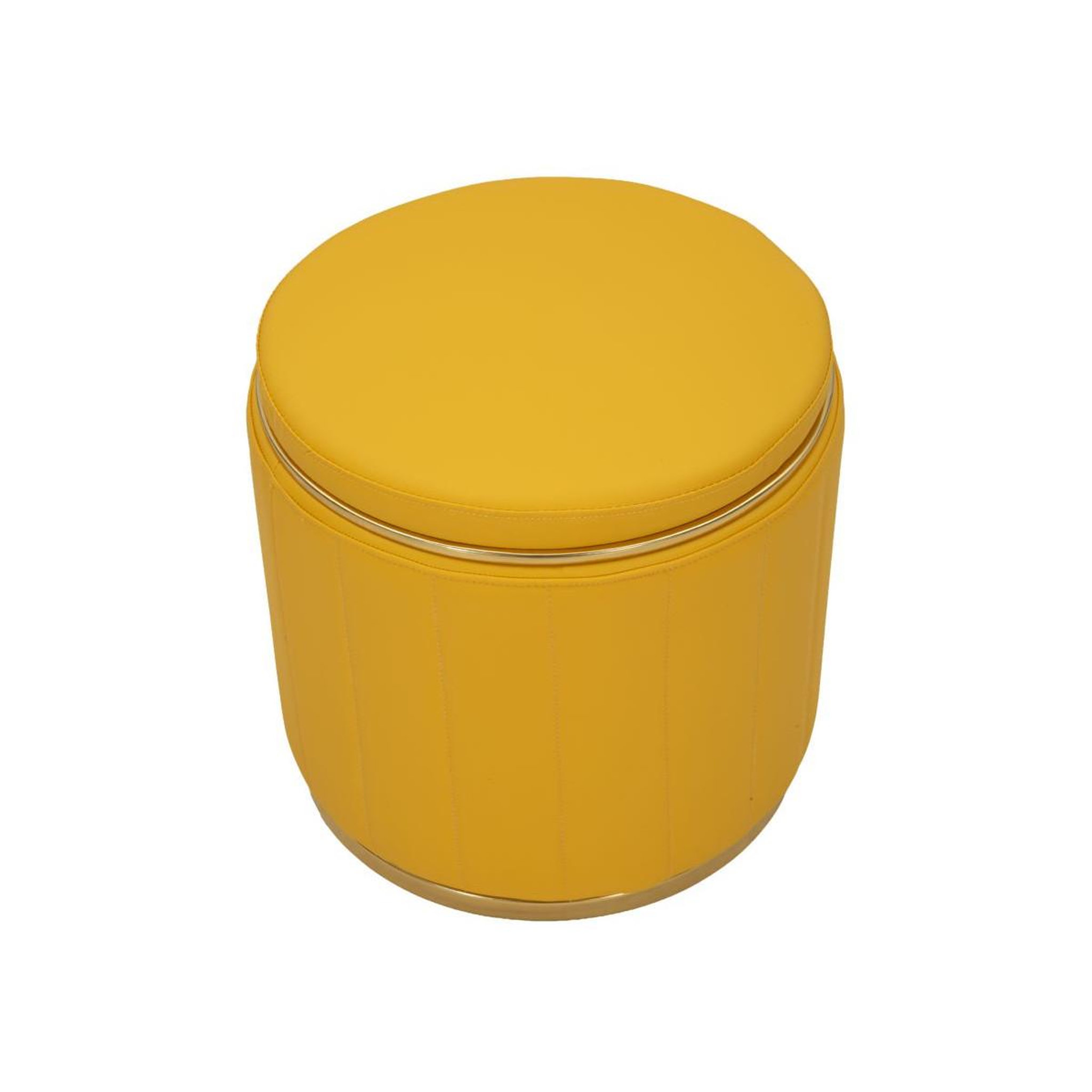 Voir la diapositive 2 : Paris Prix Pouf coffre design  london  46cm moutarde