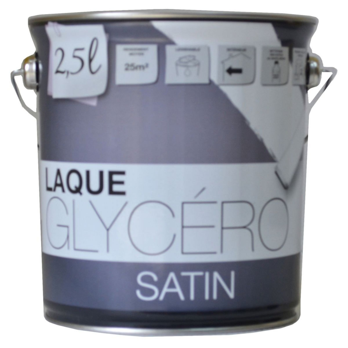 AUCHAN Laque Glycéro satin couleur blanc 