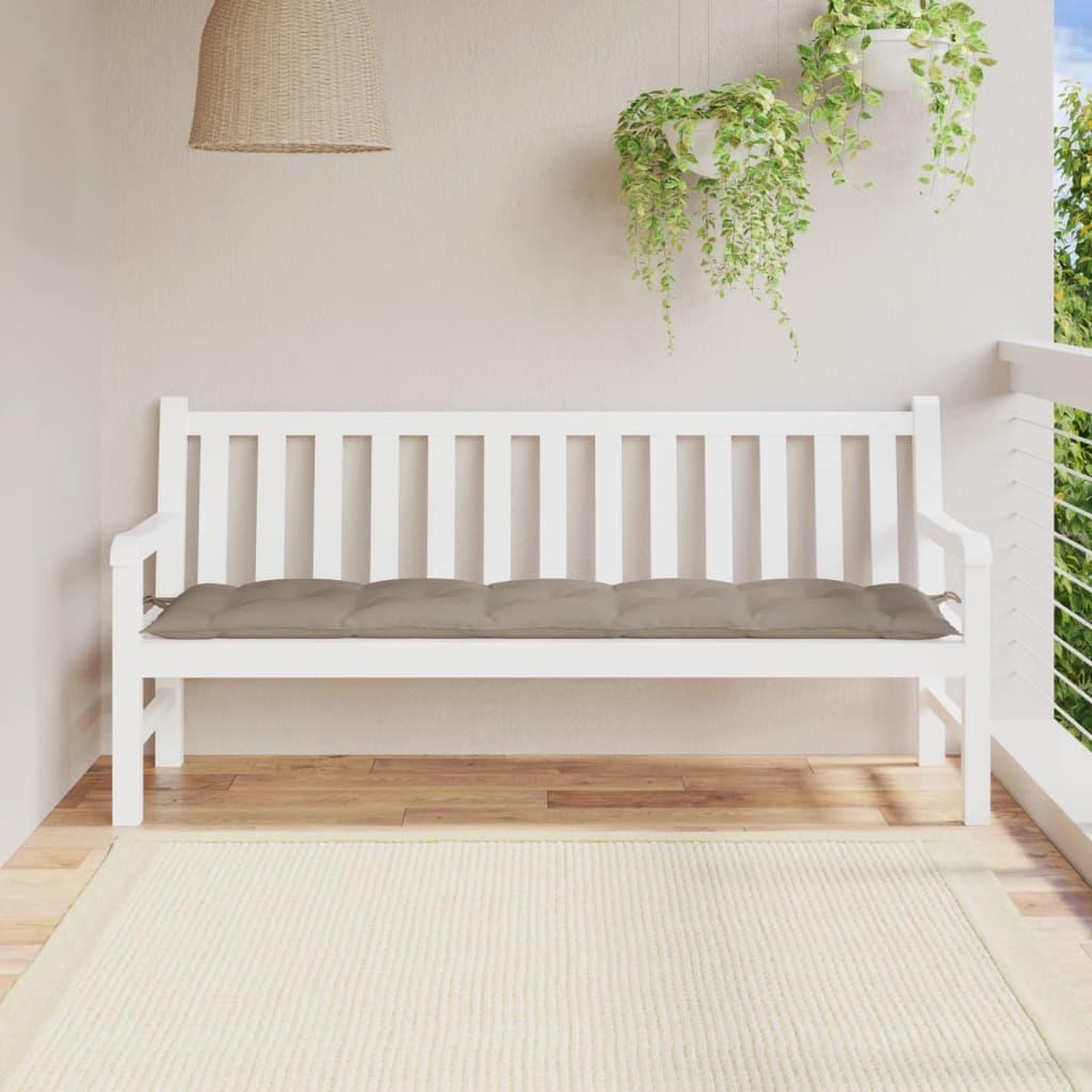 VIDAXL Coussin de banc de jardin taupe 180x50x7 cm tissu oxford