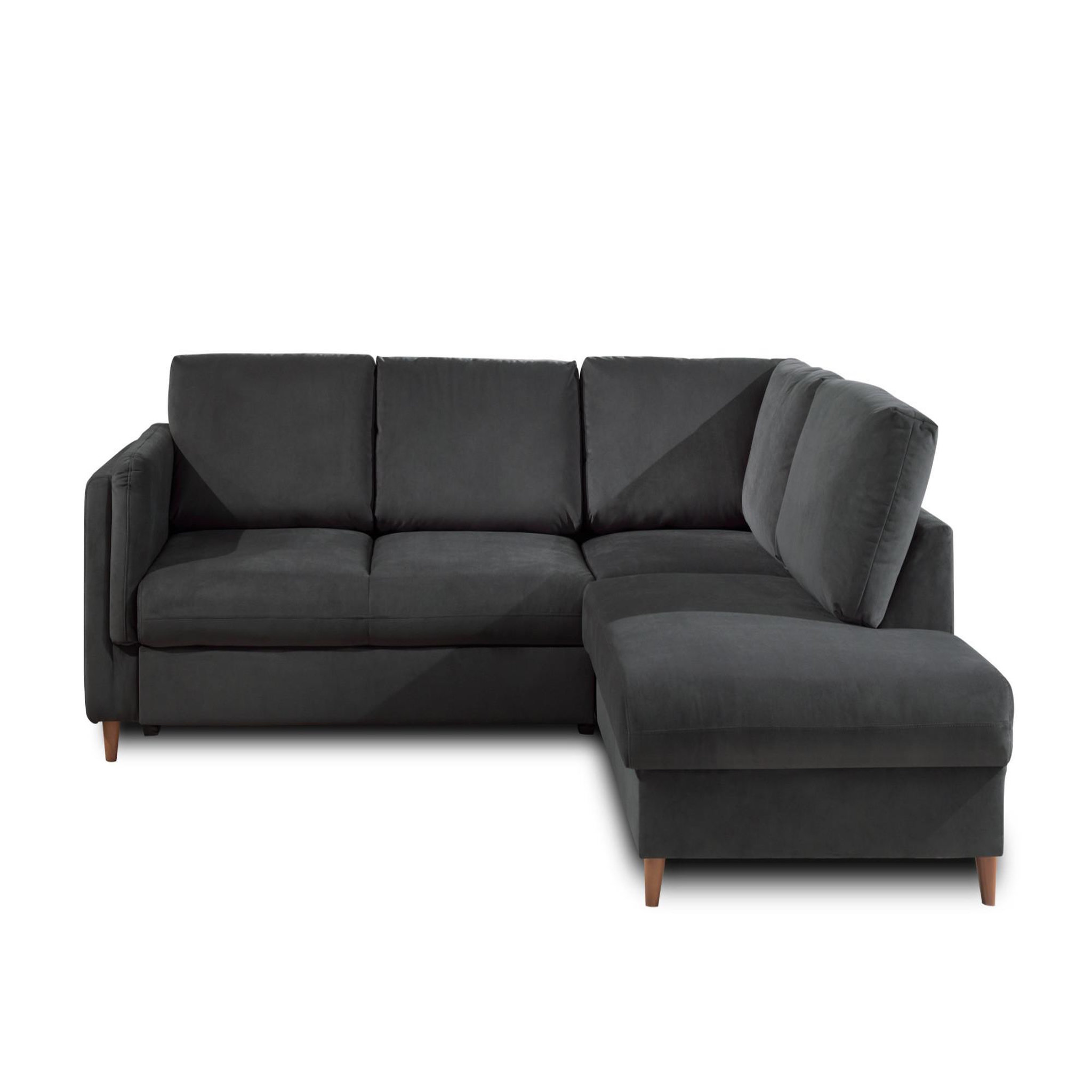 Voir la diapositive 6 : BEST MOBILIER Brooke - canapé d'angle droit - convertible - 5 places - en velours